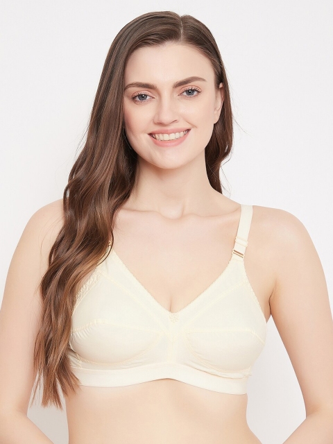 

Klassik Cream-Coloured Solid Non-Wired Non Padded Everyday Bra