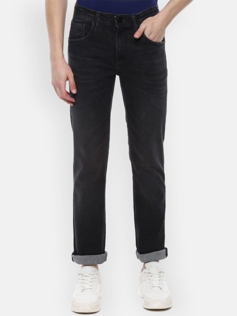 

V Dot Men Black Slim Fit Mid-Rise Clean Look Stretchable Jeans