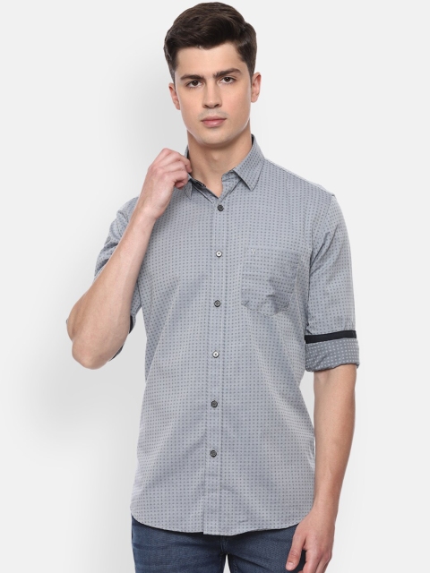 

Van Heusen Sport Men Grey Slim Fit Printed Cotton Casual Shirt