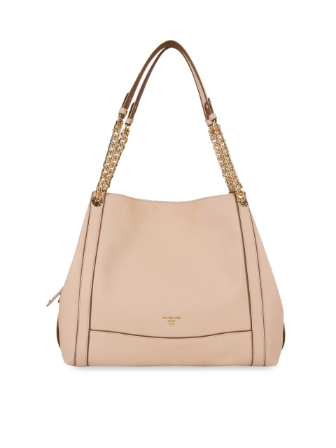 

Da Milano Pink Solid Leather Hobo Bag