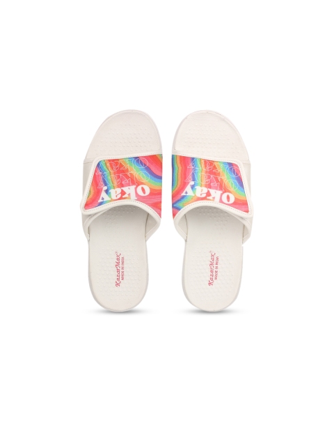 

KazarMax Girls Multicoloured Printed Sliders, Multi