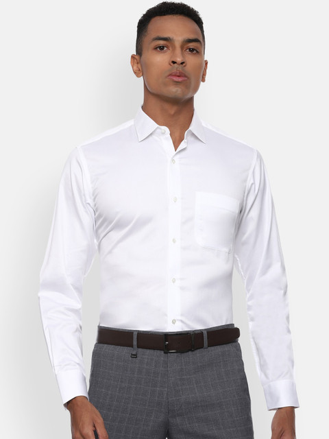 

Van Heusen Men White Regular Fit Solid Formal Shirt