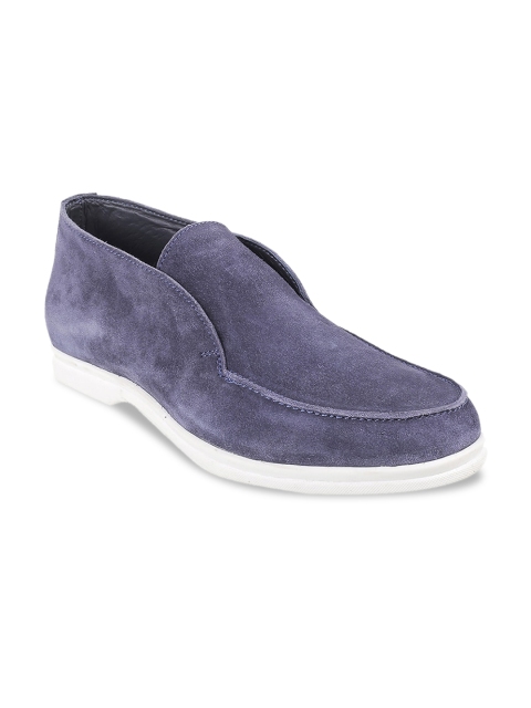 

Metro Men Blue Solid Suede Slip On Sneakers