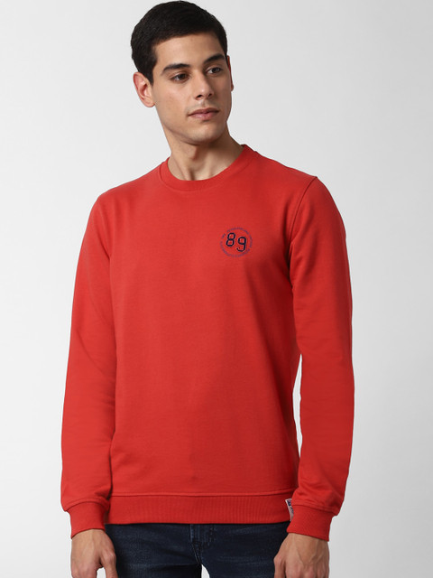 

Peter England Casuals Men Orange Solid Sweatshirt