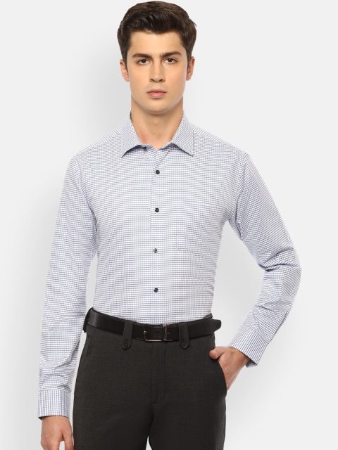 

Van Heusen Men White Regular Fit Checked Casual Shirt