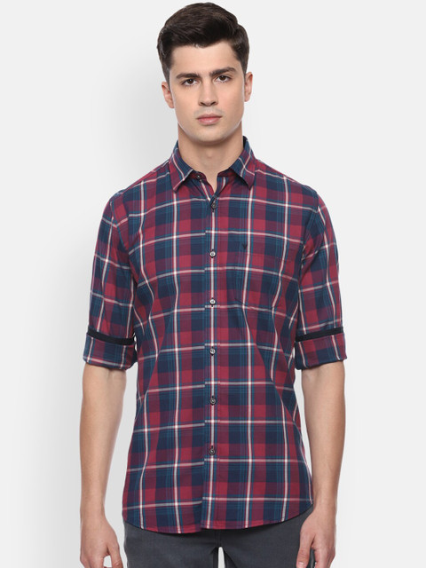 

Van Heusen Sport Men Maroon Slim Fit Checked Casual Shirt
