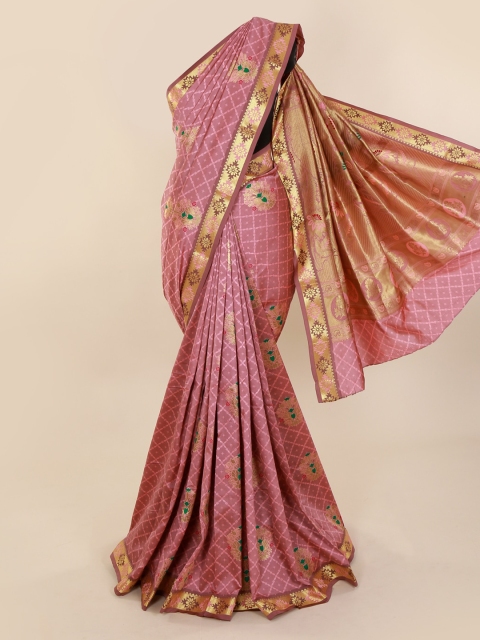 

Pothys Pink Woven Design Art Silk Saree