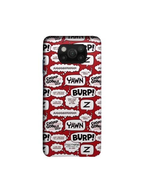 

macmerise Maroon & White Moods of Garfield Printed Xiaomi Poco X3 Back Case