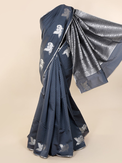 

Pothys Grey Printed Art Silk Saree