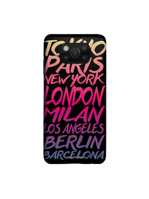 

macmerise Black & Pink Fashion Cities Sleek Xiaomi Poco X3 Back Case