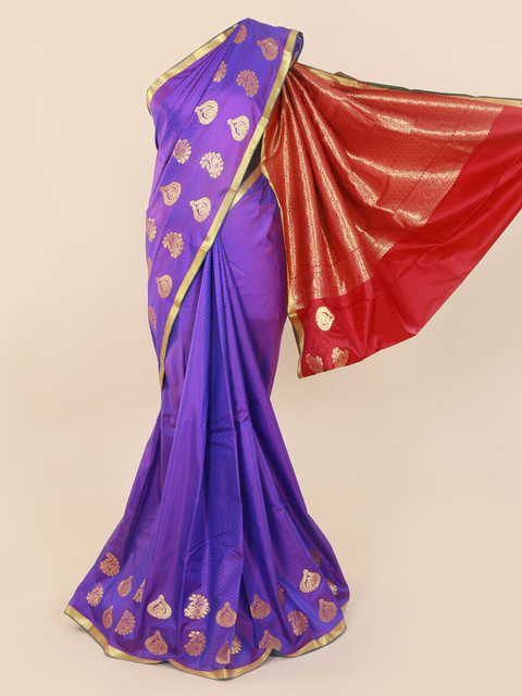 

Pothys Violet & Red Art Silk Woven Design Saree