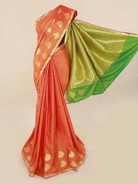 

Pothys Orange Woven Design Art Silk Saree