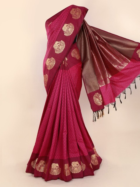 

Pothys Magenta Woven Design Art Silk Saree