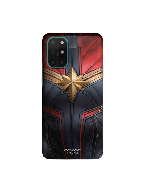 

macmerise Navy Blue & Red Suit up Captain Marvel Printed OnePlus 8T Back Cover