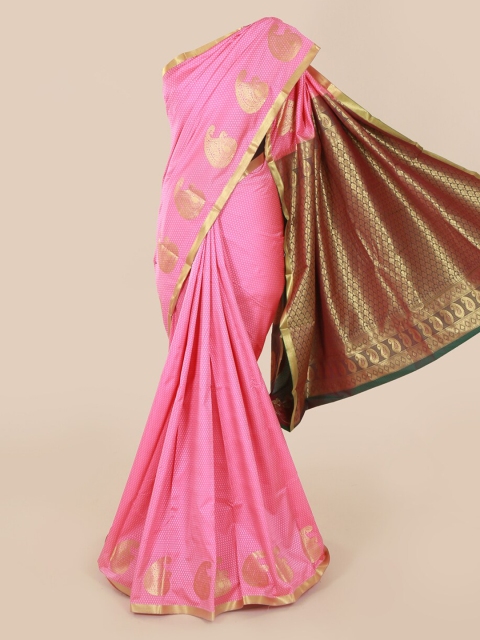 

Pothys Pink & Green Art Silk Woven Design Saree