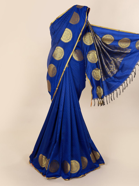 

Pothys Blue Woven Design Art Silk Saree