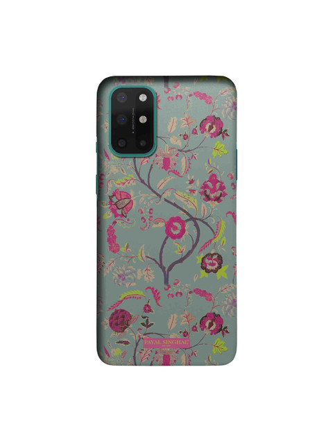 

macmerise Grey & Pink Payal Singhal Chintz Print Sleek OnePlus 8T Back Case