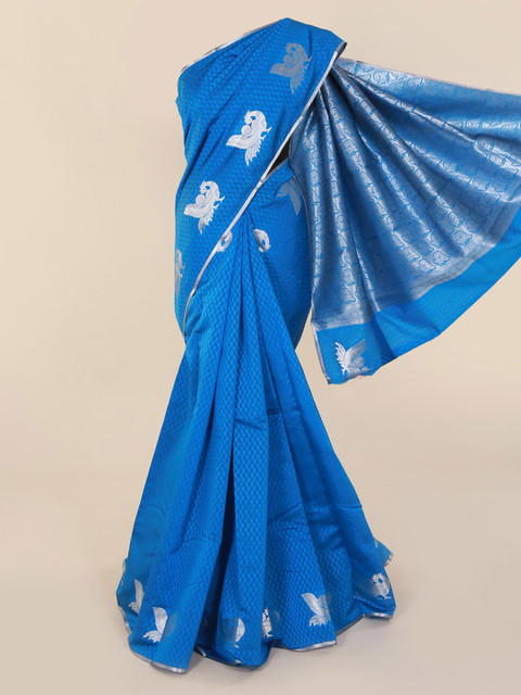 

Pothys Blue Woven Design Art Silk Saree