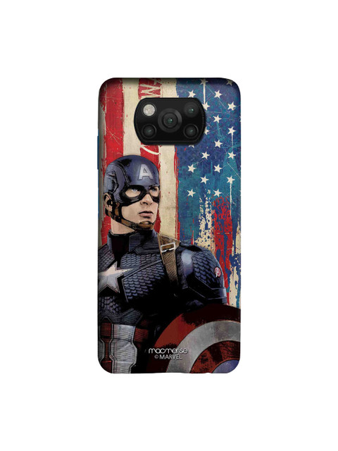 

macmerise Red & Blue American Captain Xiaomi Poco X3 Sleek Back Case