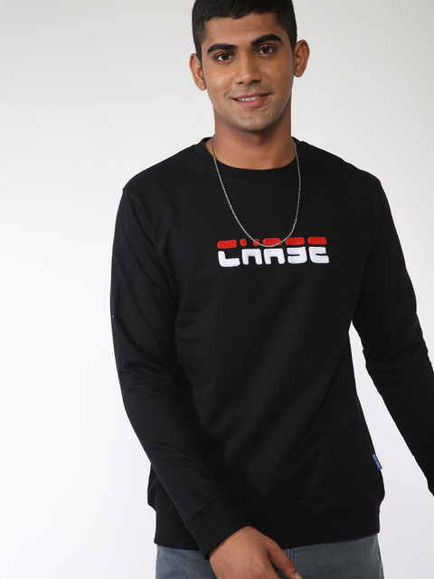 

Blue Saint Men Black Printed Sweatshirt