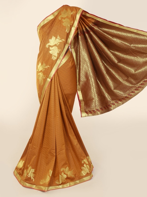 

Pothys Mustard Woven Design Art Silk Saree
