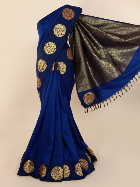

Pothys Blue Woven Design Art Silk Saree