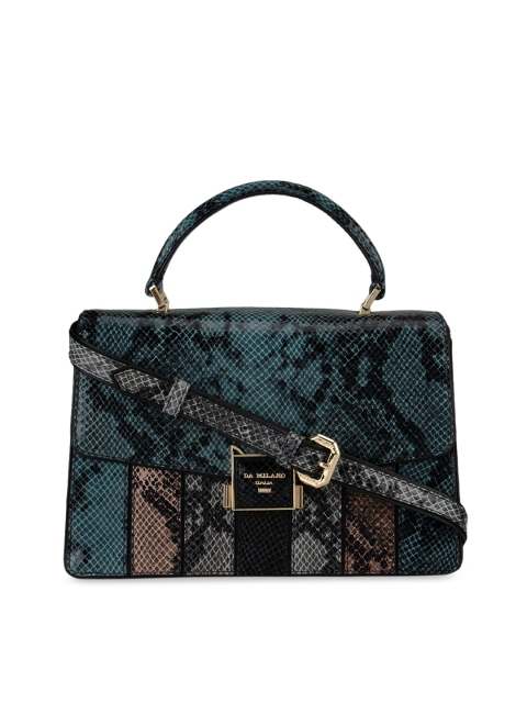 

Da Milano Blue & Pink Printed Leather Satchel
