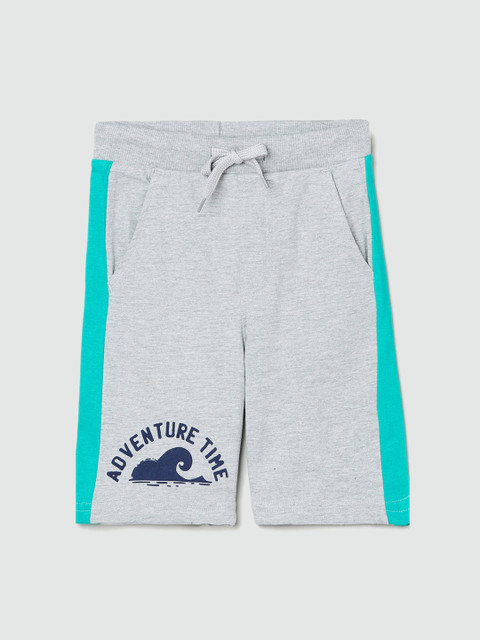 

max Boys Grey Printed Regular Fit Regular Shorts