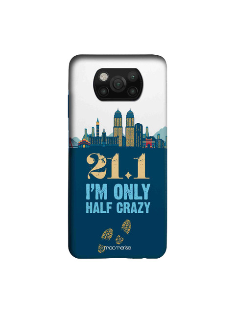 

macmerise White & Blue Half Crazy Sleek Xiamoi Poco X3 Back Case