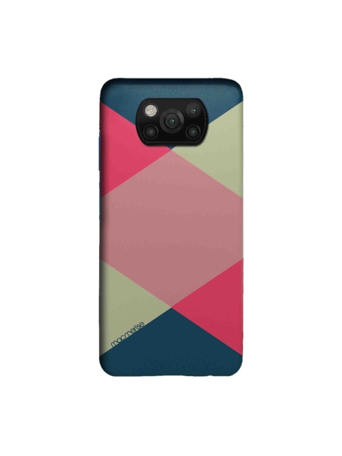 

macmerise Pink & Green Criss Cross Printed Xiaomi Poco X3 Back Case