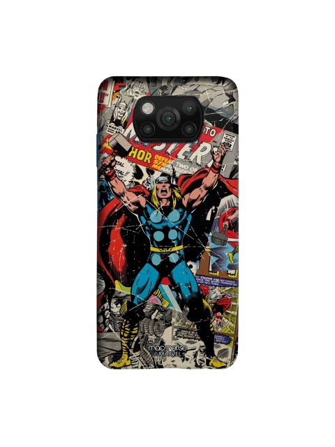 

macmerise Grey & Blue Comic Thor Sleek Xiaomi Poco X3 Back Case