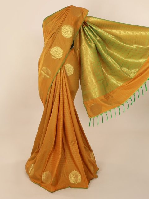 

Pothys Mustard Yellow Printed Art Silk Saree