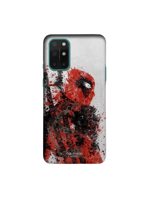 

macmerise Grey & Red Dead Pool Strokes Sleek OnePlus 8T Back Case