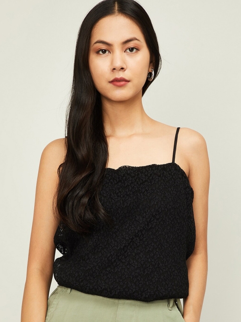 

Ginger by Lifestyle Women Black Printed Top