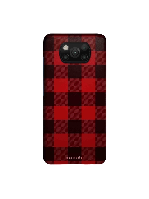 

macmerise Red & Black Checkmate Sleek Xiamoi Poco X3 Back Case