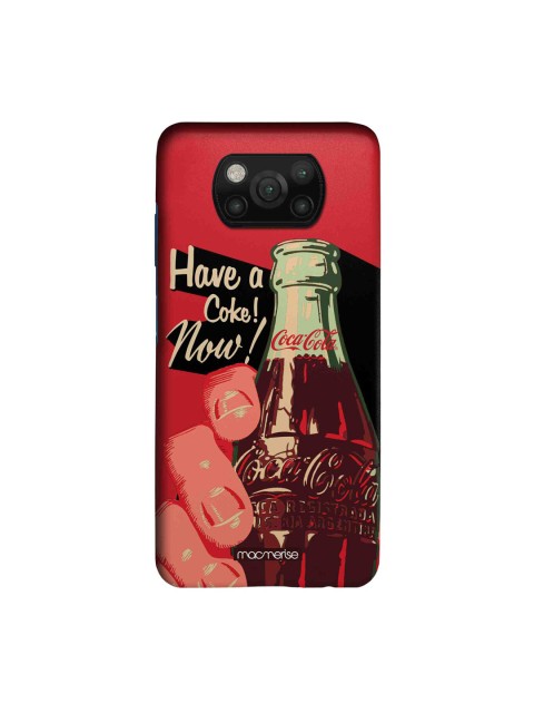 

macmerise Red & Black Have a Coke Now Printed Xiaomi Poco X3 Back Case