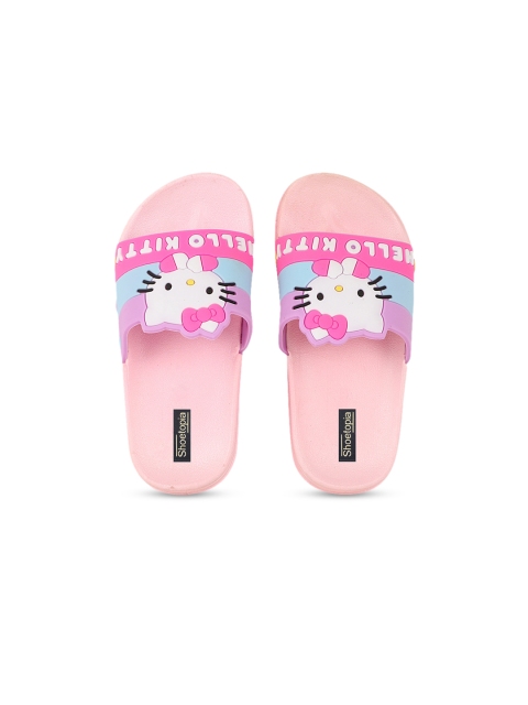 

Shoetopia Girls Pink Hello Kitty Printed Sliders