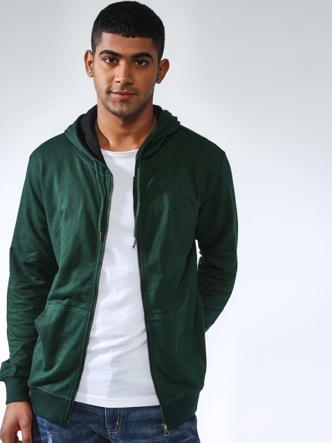 

Blue Saint Men Green Solid Sweatshirt