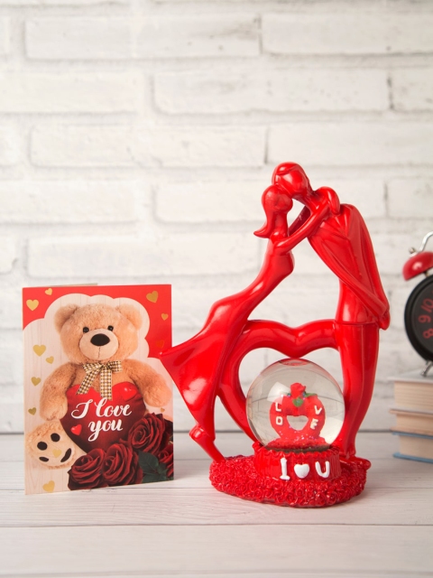 

Archies Red & Transparent Valentine Special Showpiece With Card