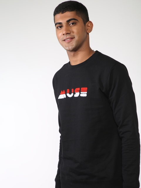 

Blue Saint Men Black Printed Sweatshirt