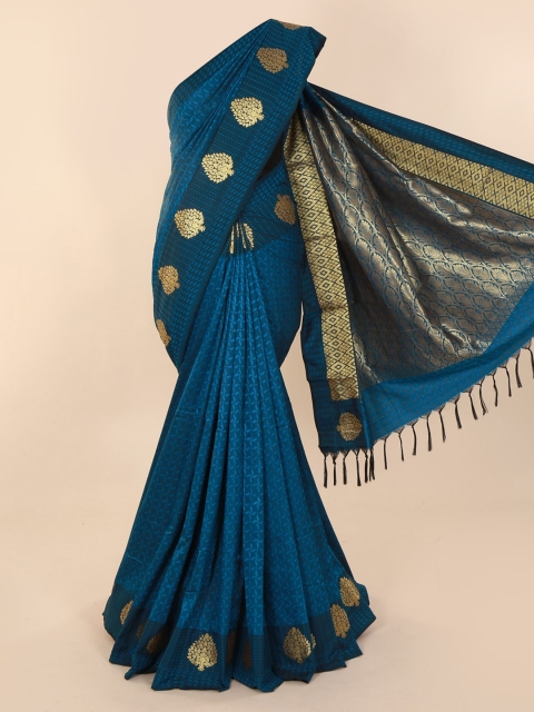 Pothys Blue Woven Design Art Silk Saree