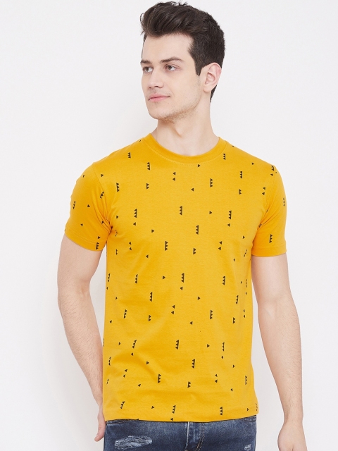 

Camey Men Yellow Printed Round Neck T-shirt