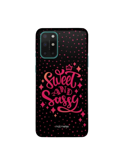 

macmerise Black & Pink Sweet And Sassy Printed Back Case