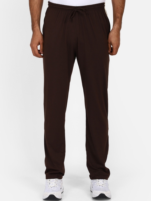 

PROTEENS Men Brown Solid Men Solid Slim-Fit Track Pants