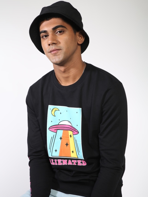 

Blue Saint Men Black Printed Sweatshirt