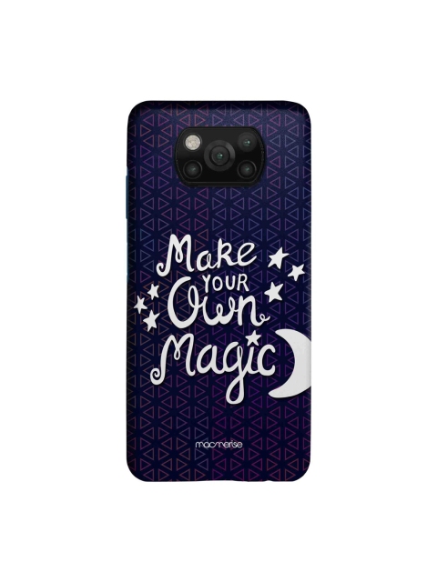 

macmerise Navy Blue & White Make Your Magic Xiaomi Poco X3 Sleek Back Case