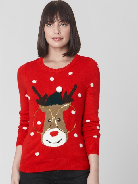 

Vero Moda Women Red Printed