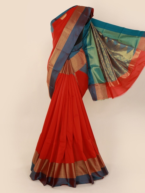 

Pothys Red Woven Design Art Silk Saree