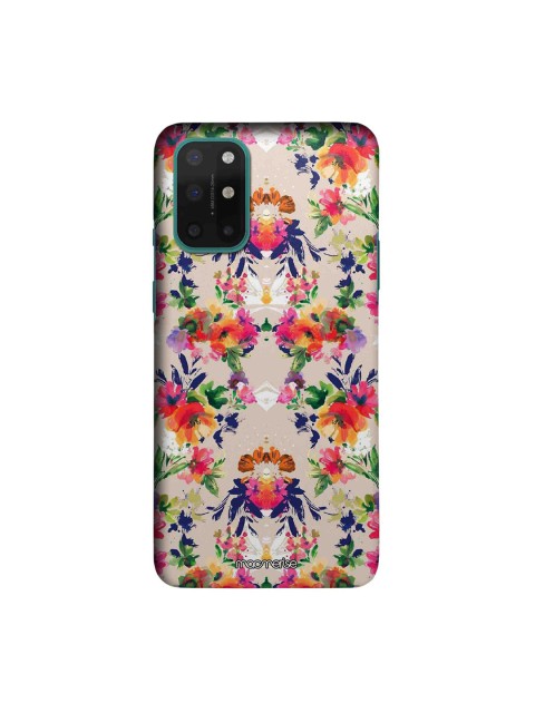 

macmerise Beige & Blue Floral Symmetry OnePlus 8T Back Cover