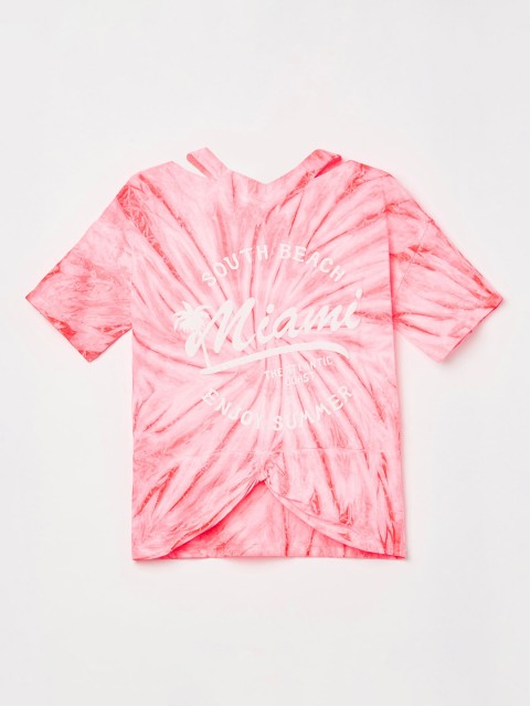 

Fame Forever by Lifestyle Girls Pink Tie & Dye Cotton Top